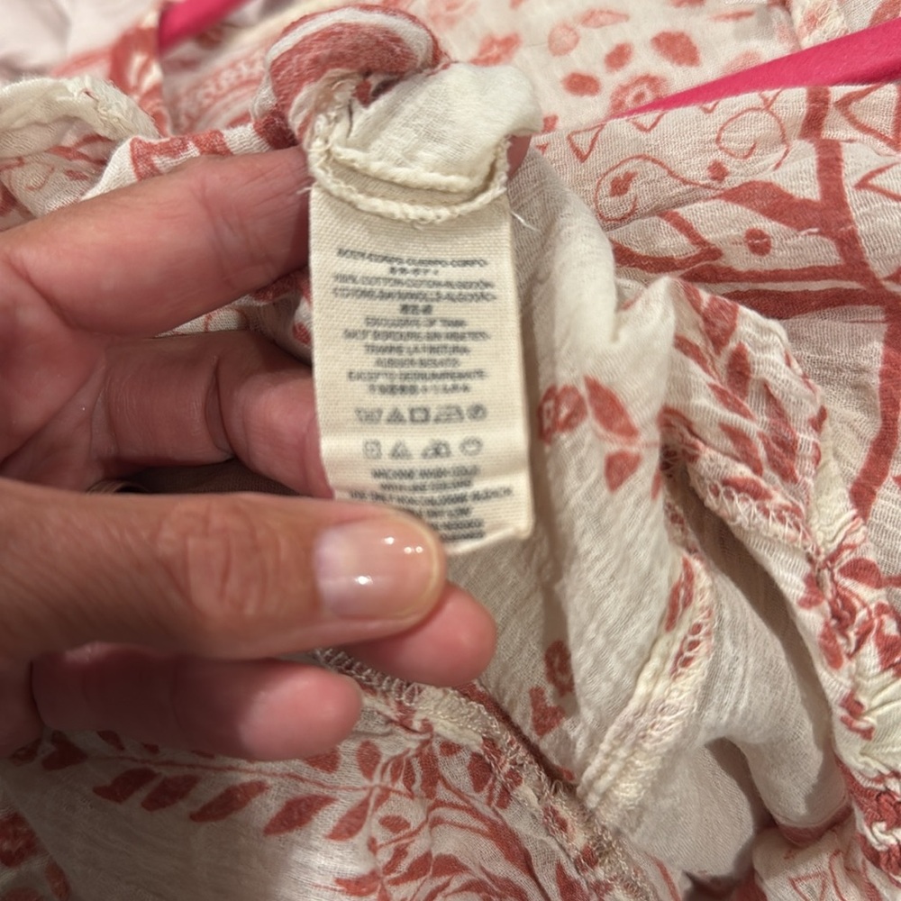 FREE PEOPLE DARLING BOHO PRINT TOP - Picture 4 of 5